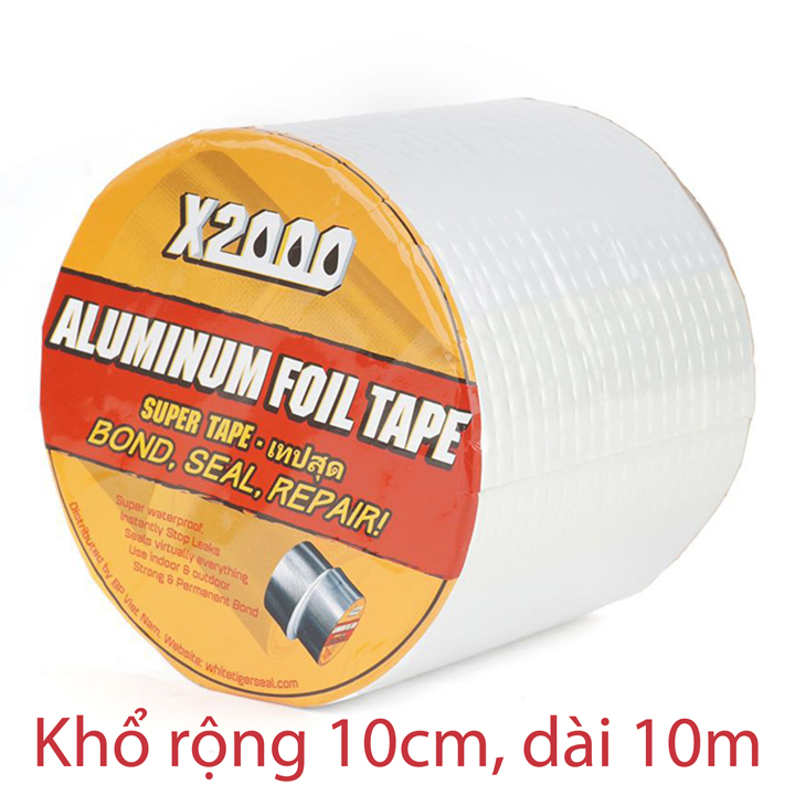 Băng keo chống thấm X2000, siêu dính mọi chất liệu, khổ rộng 10cm dài 10m