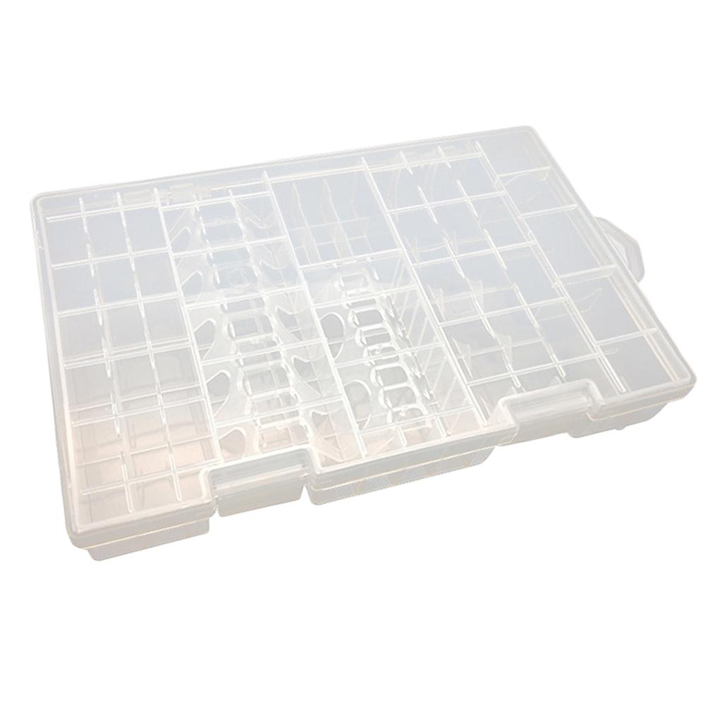 Portable Hard Plastic Storage Box Case Holder For 50pc AAA AA 9V C D Battery