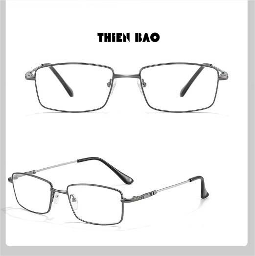 Kính đọc sách, kính lão thị viễn thị Trung niên Nam nữ toàn viền TITANIUM siêu dẻo KV60Đ hàng đẹp tròng Nhật phản quang