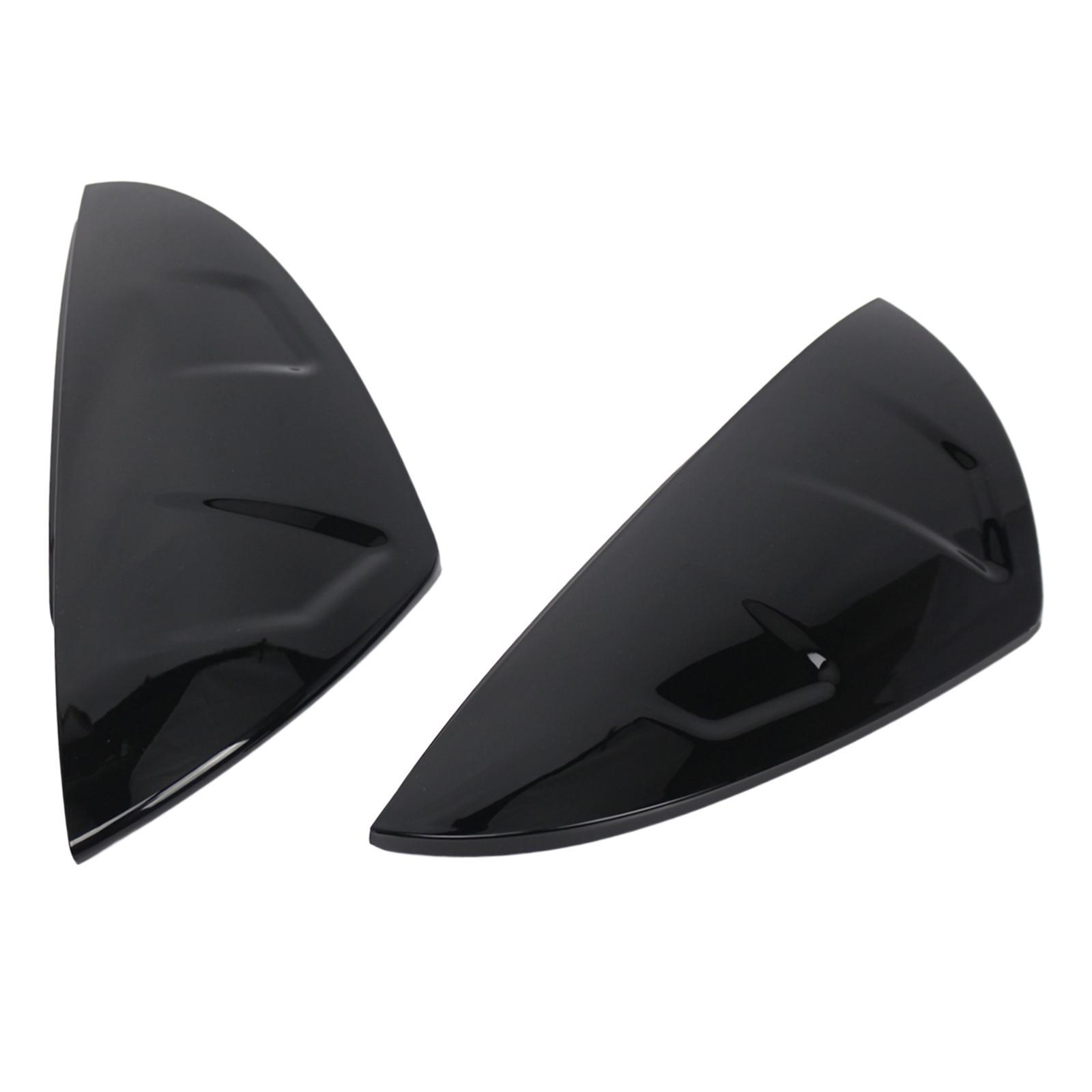 Rearview Mirror Caps Durable Gloss Black