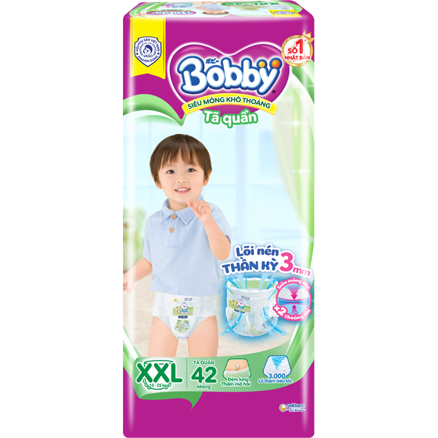 Tã quần Bobby Siêu thoáng XXL42