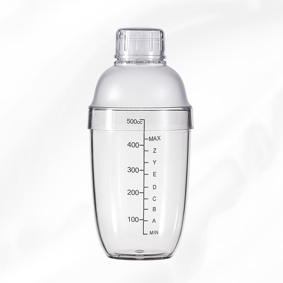 Bình Lắc vạch đen,Shaker pha chế nhựa chia vạch đen 500ml - 700ml - 1000ml