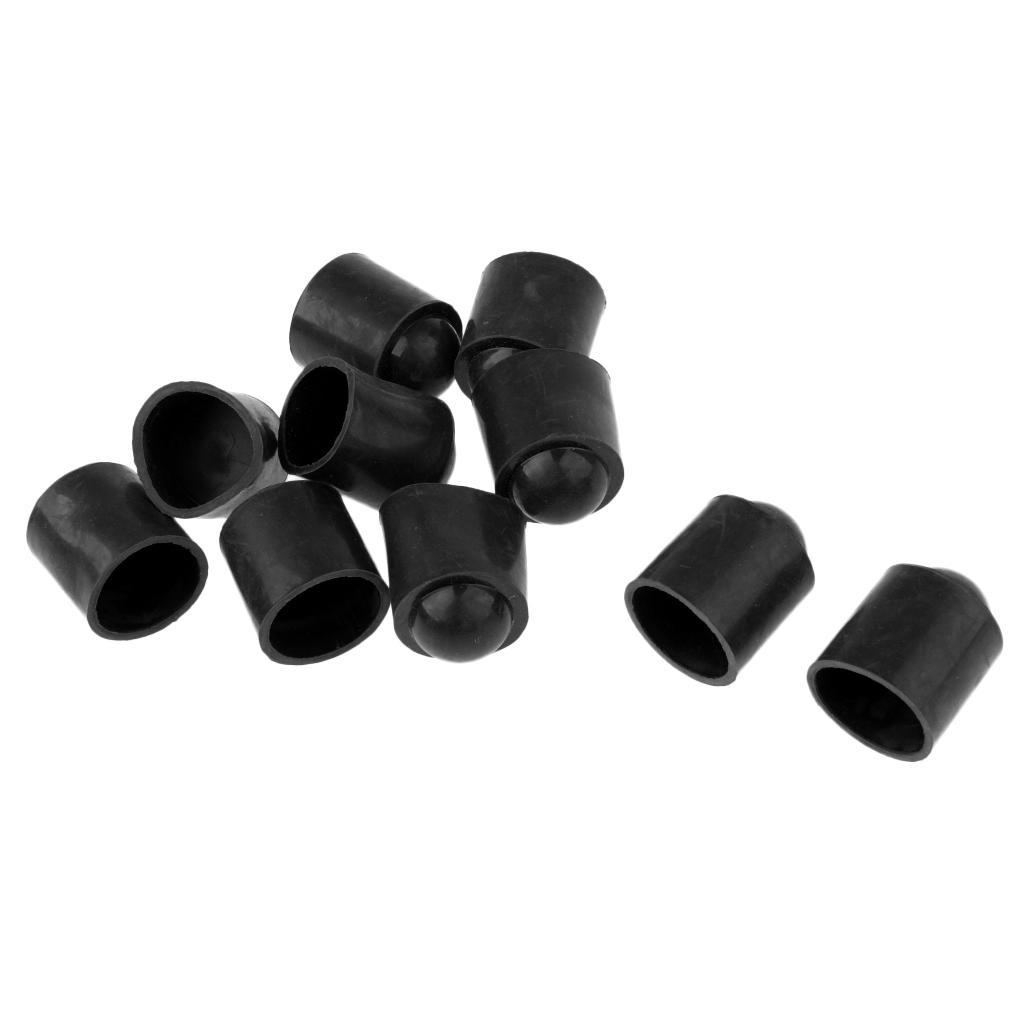 Pack of 10 Pool Cue Tip Protector with Billiard Table Brush Cleaner