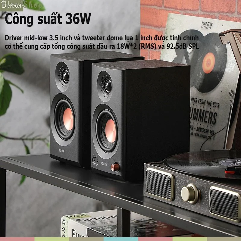Edifier MR3 - Loa Kiểm Âm Hi-Res Audio, Bluetooth 5.4, Công Suất 36W Cho Sản Xuất Âm Thanh, Nghe Nhạc- Hàng chính hãng