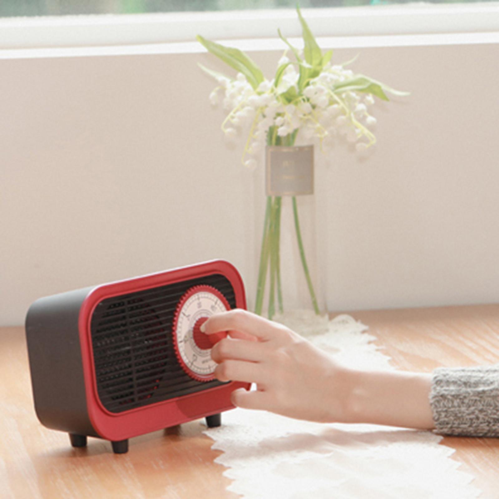 Warm Air Blower Space Heater Portable Retro for Bedroom Winter Room