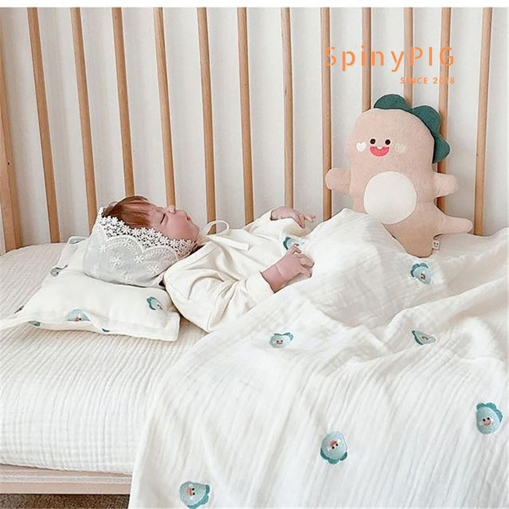 Gối cho bé sơ sinh 0-2 tuổi định hình đầu vải cotton xô cao cấp style Hàn Quốc cực mềm và thoáng khí