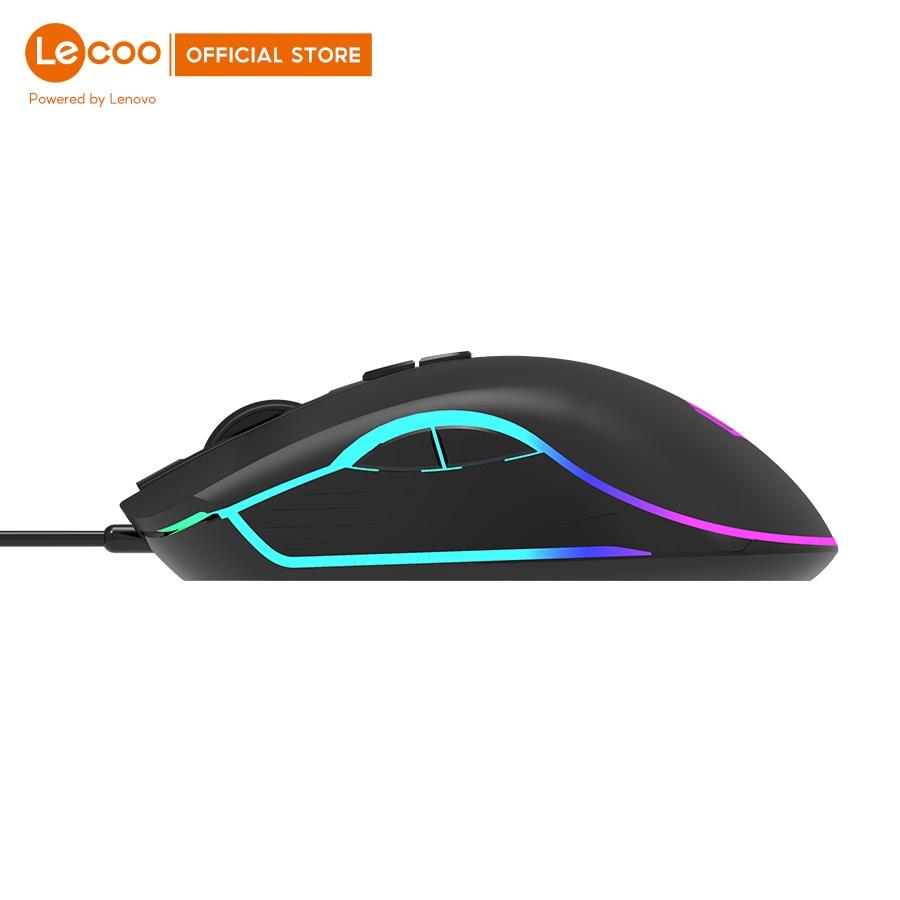 Chuột game có dây Lecoo MS108 - đèn LED RGB tích hợp - BH 24 tháng, Hàng nhập khẩu