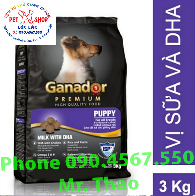 Thức ăn cho chó con Ganador vị Sữa và DHA - Ganador Puppy milk with DHA 3kg