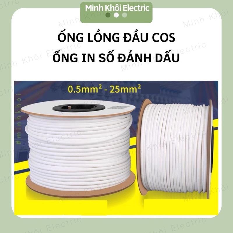 Ống Lồng Đầu Cốt, ống in nhãn đánh dấu đầu cos dây điện.ghen in số,tube,lồng ghen đầu cốt đánh dấu dây