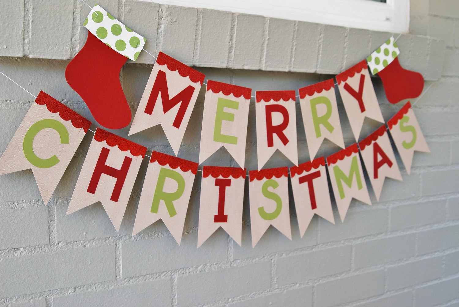 Dây cờ Merry Christmas banner dcxm17