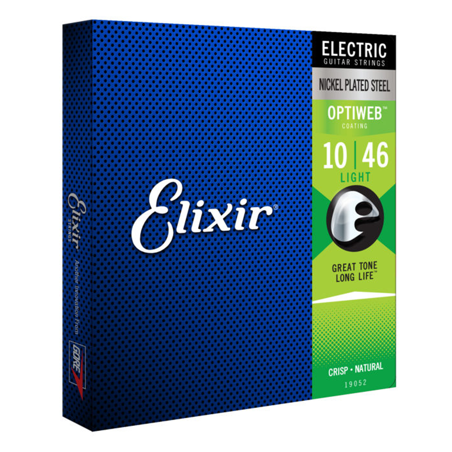 Elixir 19052 - Bộ Dây Đàn Guitar Điện Cỡ 10 (10-46) - Chính Hãng (Electric Strings Phủ Lớp Optiweb) - Kèm Móng Gảy DreamMaker