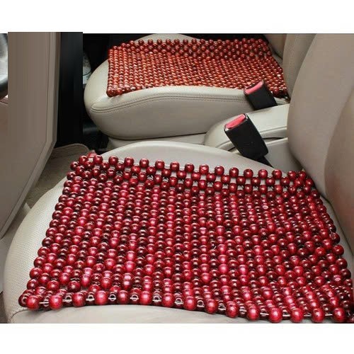 Miếng đệm lót ghế ô tô, xe máy hạt gỗ tự nhiên cao cấp 45cm*45cm - Đệm bảo vệ ghế xe không bị bong tróc, trầy xước lớp da - HENRYSA