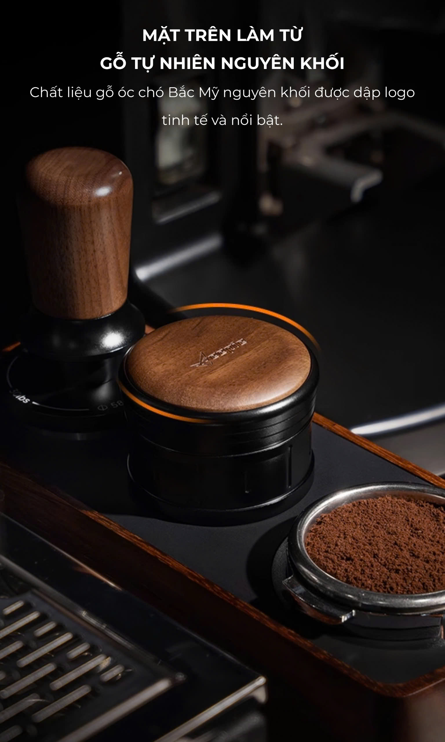Feepie OCD san phẳng bề mặt cà phê Wood charm