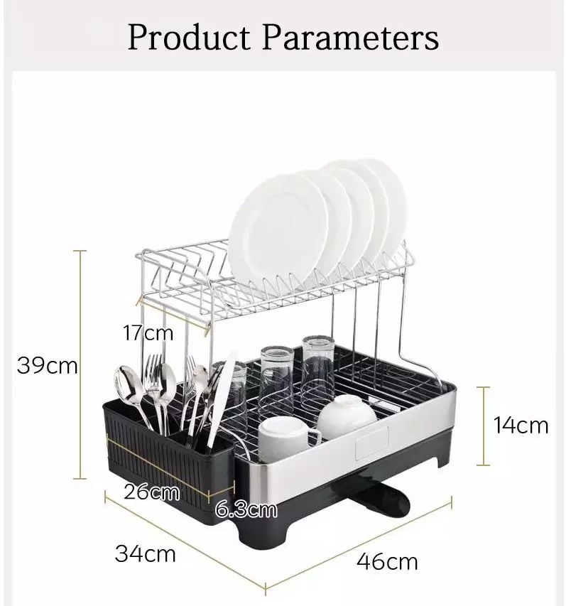 Kệ chén dĩa 2 tầng Cao Cấp Kitchen Dish Rack