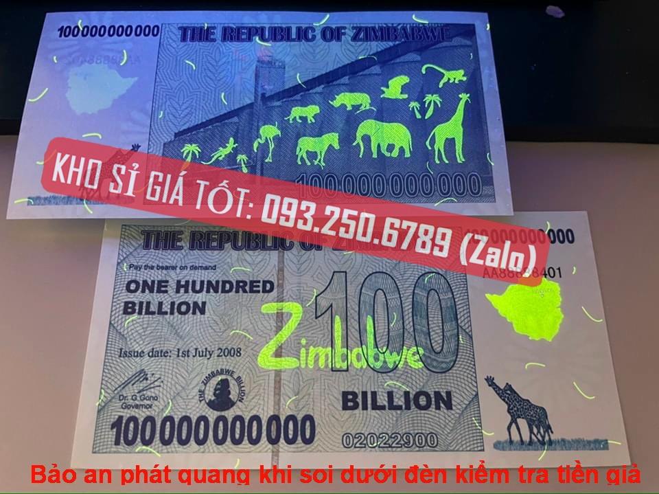 Cực độc Tờ 100 Tỷ Zimbabwe lưu niệm lì xì Tết , tặng kèm bao lì xì