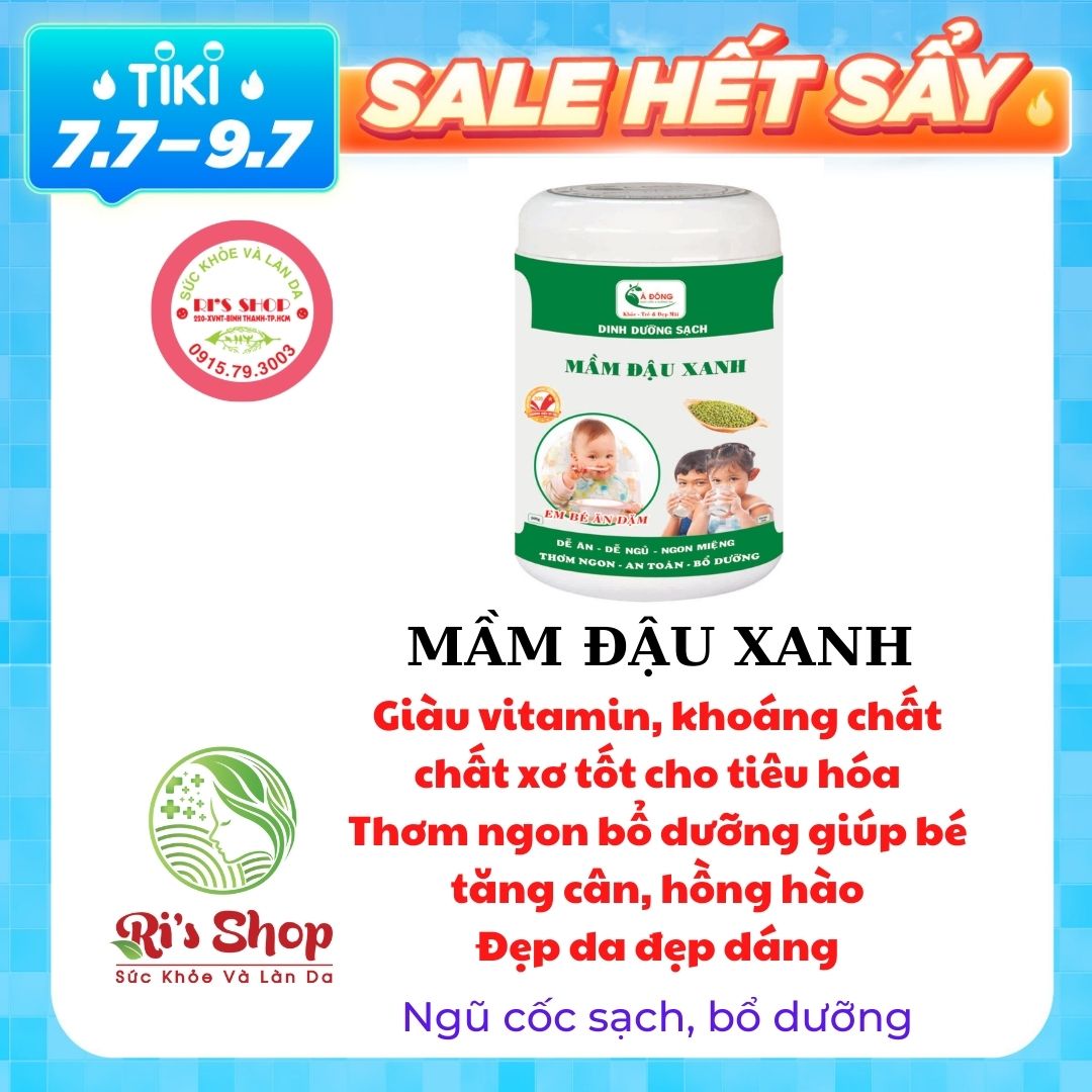 BỘT MẦM ĐẬU XANH DÀNH CHO BÉ  Á ĐÔNG (500GRAM)