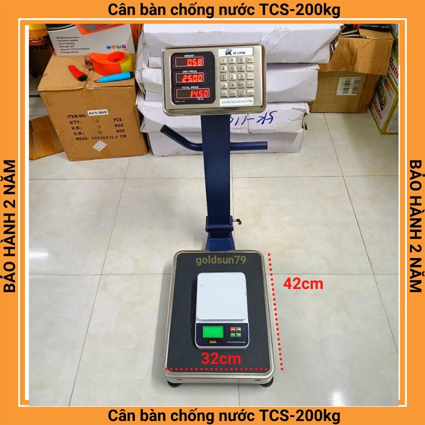 cân điện tử tính tiền chống nước TCS-200kg cực kỳ chắc chắn dùng cho cân hải sản ( bảo hành 2 năm )