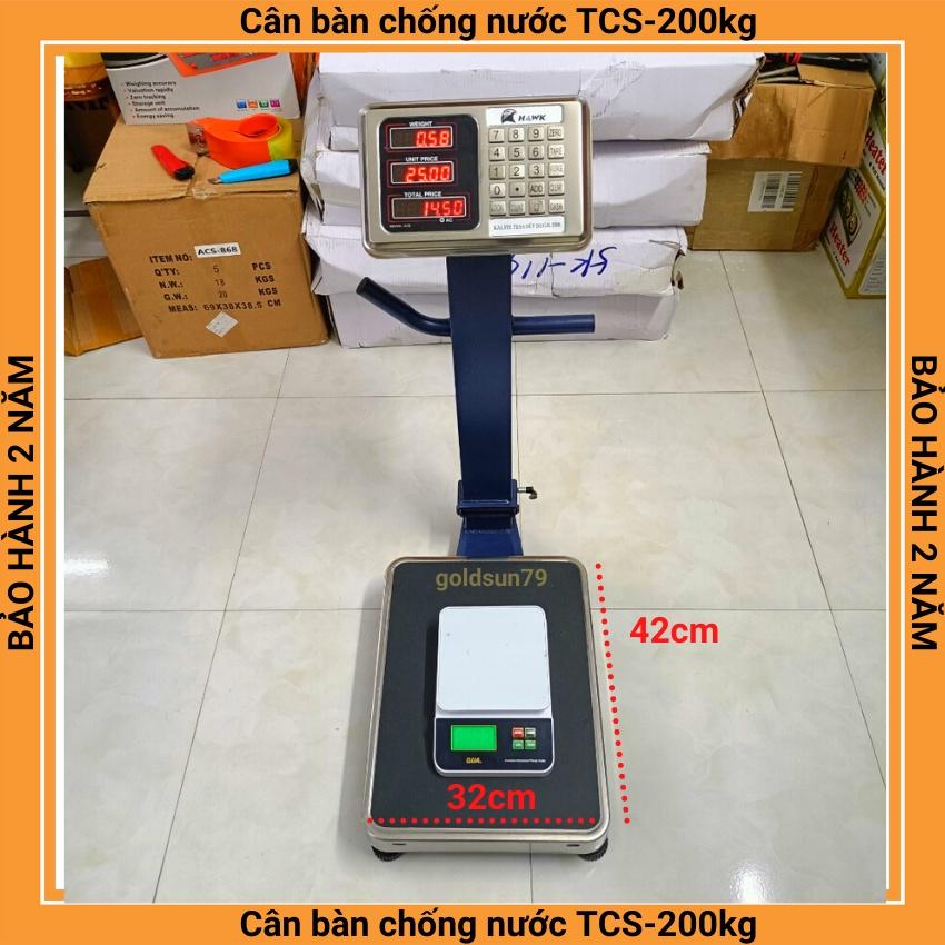 cân bàn điện tử tính tiền chống nước HAWK - 200kg cực kỳ chắc chắn dùng cho cân hải sản ( bảo hành 2 năm )