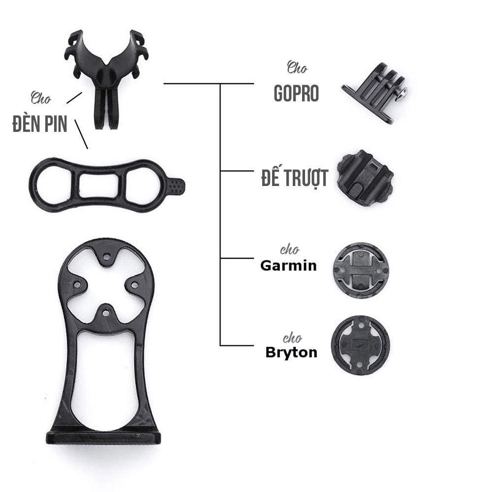 Giá Đỡ Camera, Đèn Pin Cho Xe Đạp Gắn Ghi Đông Xe Đạp Cho Xe Đạp Phù Hợp Với Garmin/Cateye/Bryton