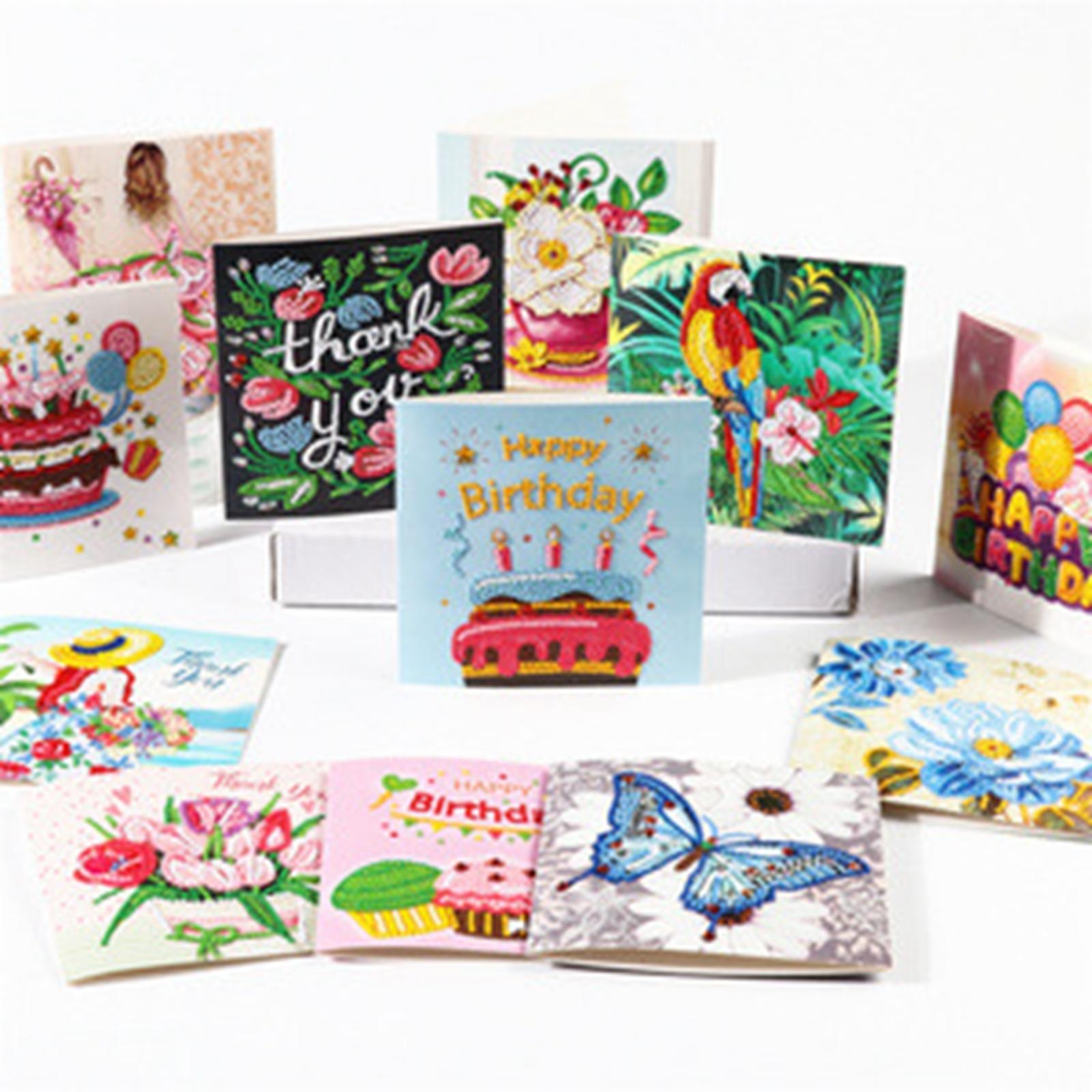 12 Pieces Craft Creative Greeting Cards for Xmas Holiday