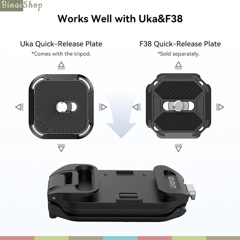 Ulanzi UKA07 - Bộ Kẹp Balo Máy Ảnh GoPro Tháo Nhanh, Bền Nhẹ 94g, Chịu Tải 10kg, Tương Thích Uka &amp; F38 - Hàng Chính Hãng