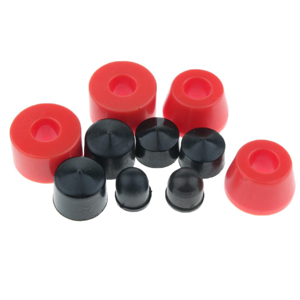 2x10pcs Skateboard Longboard Truck Bushings Pivot Cups Set Red 85AA