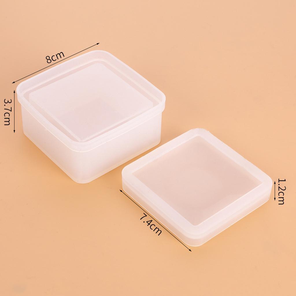 3Pcs UV Resin Molds Box DIY Jewelry Storage Holder Container Craft Mould
