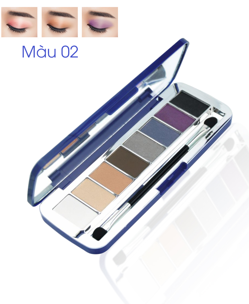 Phấn mắt 8 ô siêu mịn Mira Aroma Shadow Palette 8 Colors Hàn Quốc (2g x8) No.2 tặng kèm móc khoá