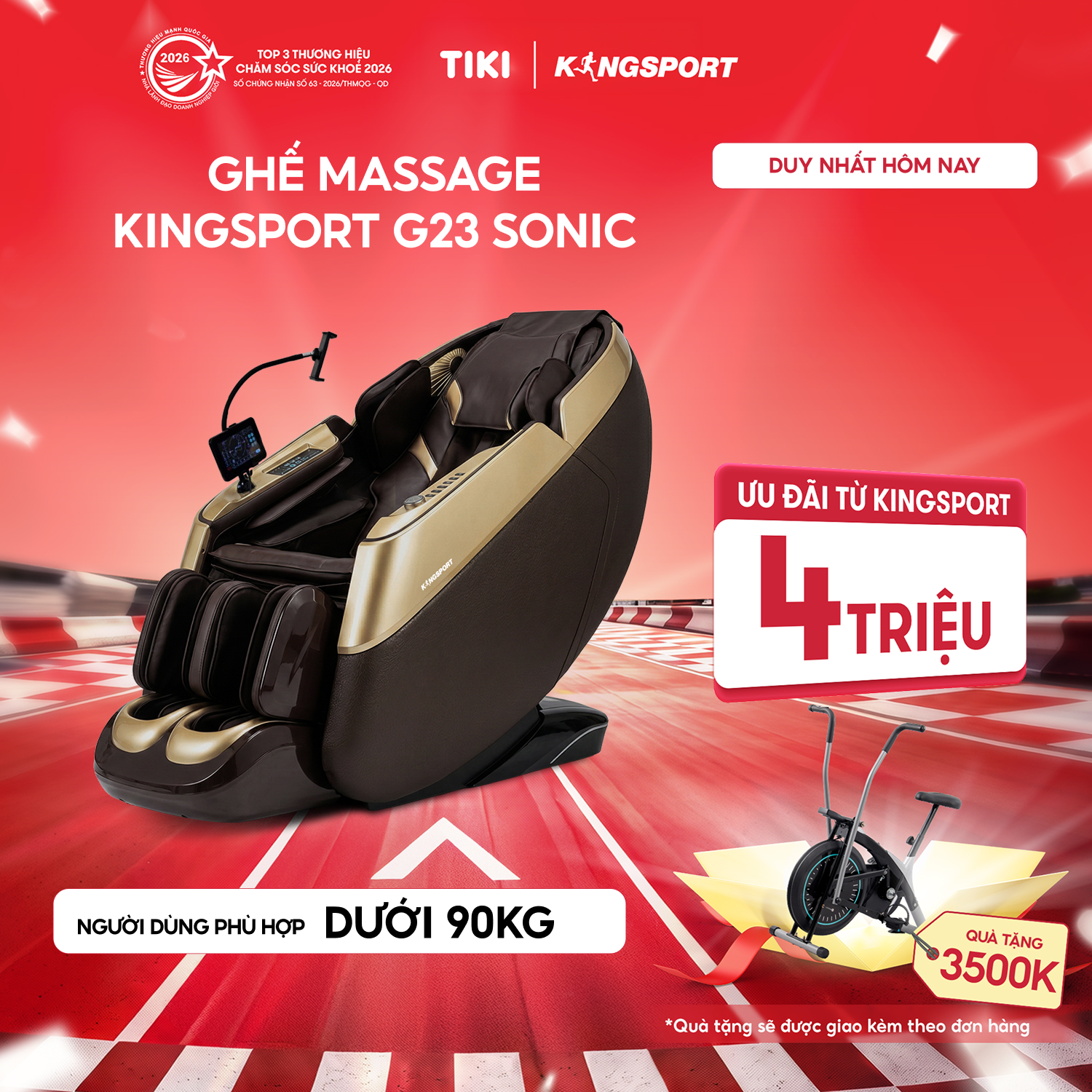 [Miễn phí lắp đặt] Ghế Massage Kingsport Standard G23 Sonic Công Nghệ Sóng Âm Kingsonic, 12 Bài Massage Chuyên Nghiệp