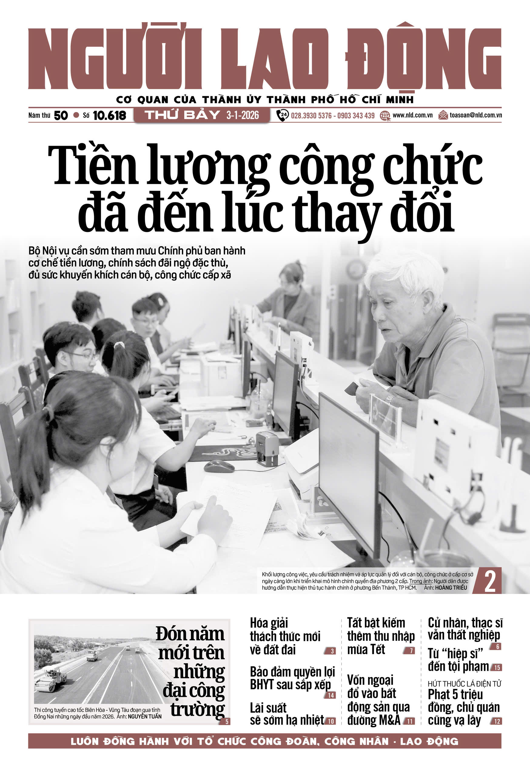 Nhật báo Người Lao Động từ ngày 29-12-2025 đến 04-01-2026