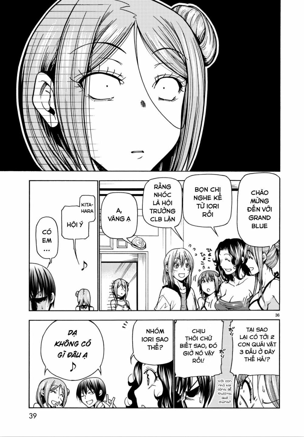 cô gái thích lặn - grand blue chapter 34 35