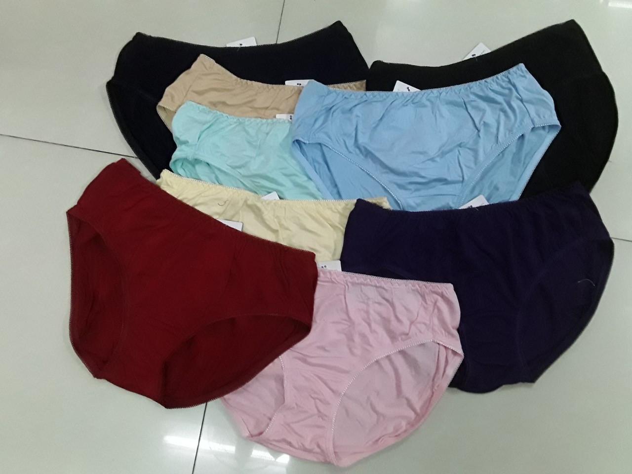 Set 10 quần lót nữ Thun cotton Cạp dành cho người béo