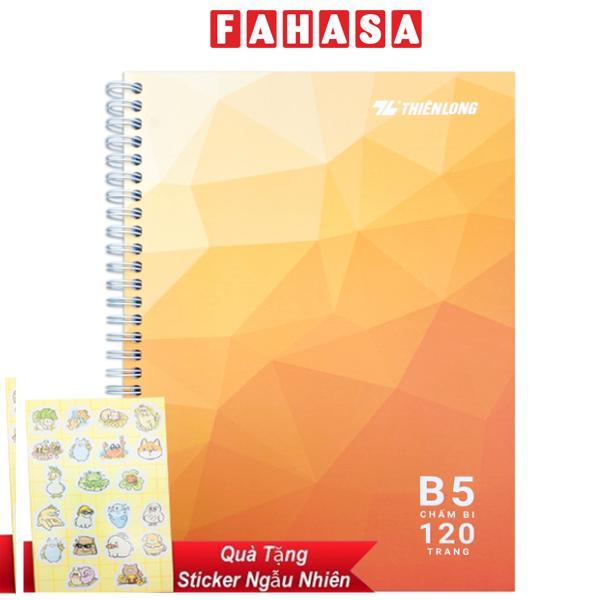 Sổ Lò Xo B5 Chấm 120 Trang 100gsm - Thiên Long MB-018 - Màu Cam