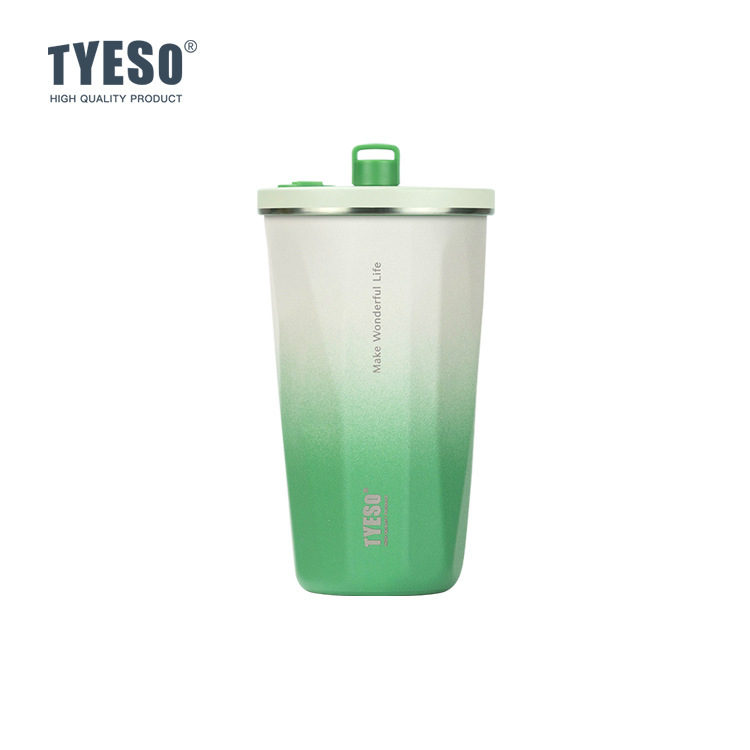 Ly giữ nhiệt inox 304 Tyeso dung tích 600ML có ống hút màu mới