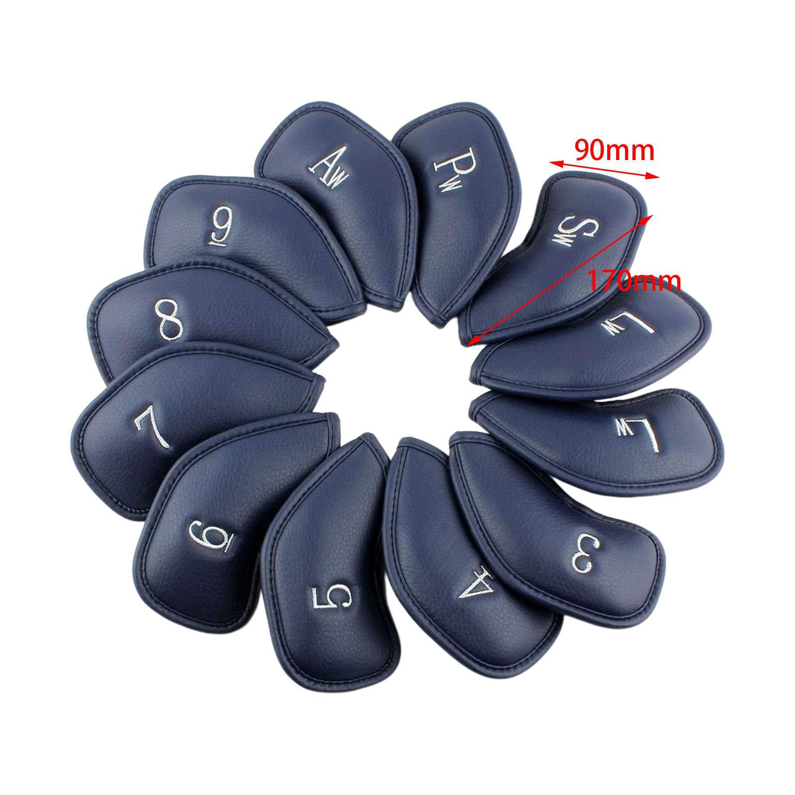 12 Pieces Golf Iron Headcover Set Golf Club Head Cover Protector Golf Accessories