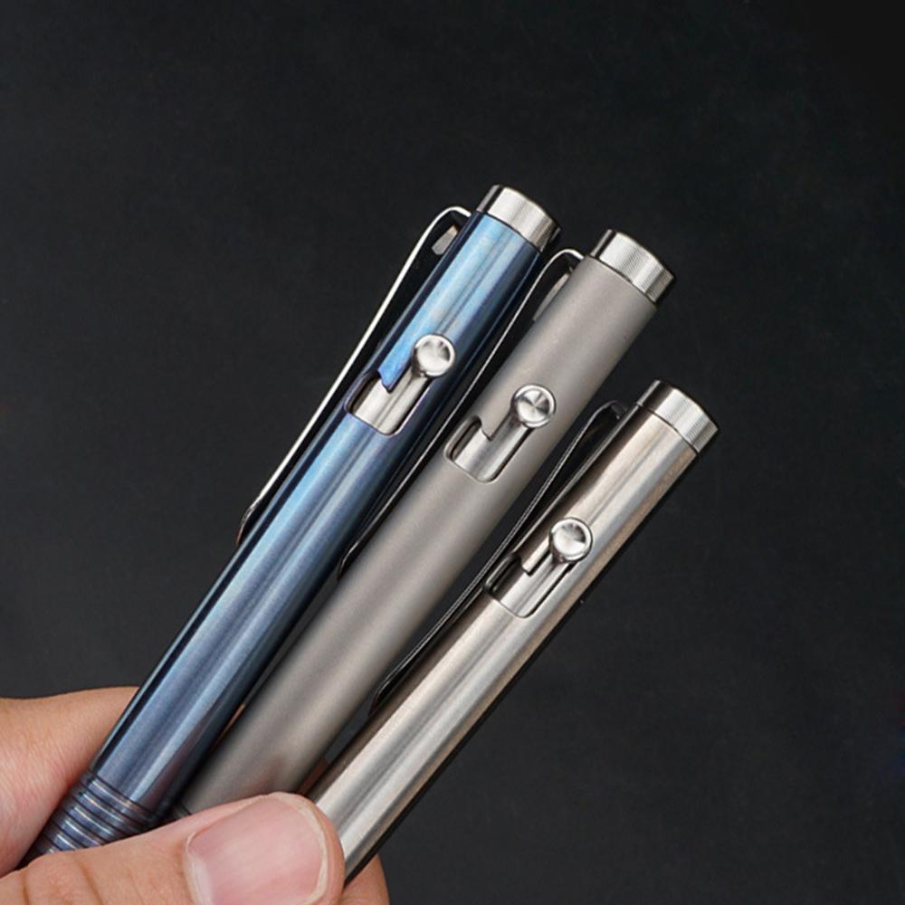 Portable Titanium Alloy Ballpoint Pen Writing Pen Equipment Tool for Outdoor Traveling Office Gift