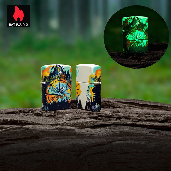 Bật Lửa Zippo 49805 – Zippo Compass Design 540 Color Glow In The Dark