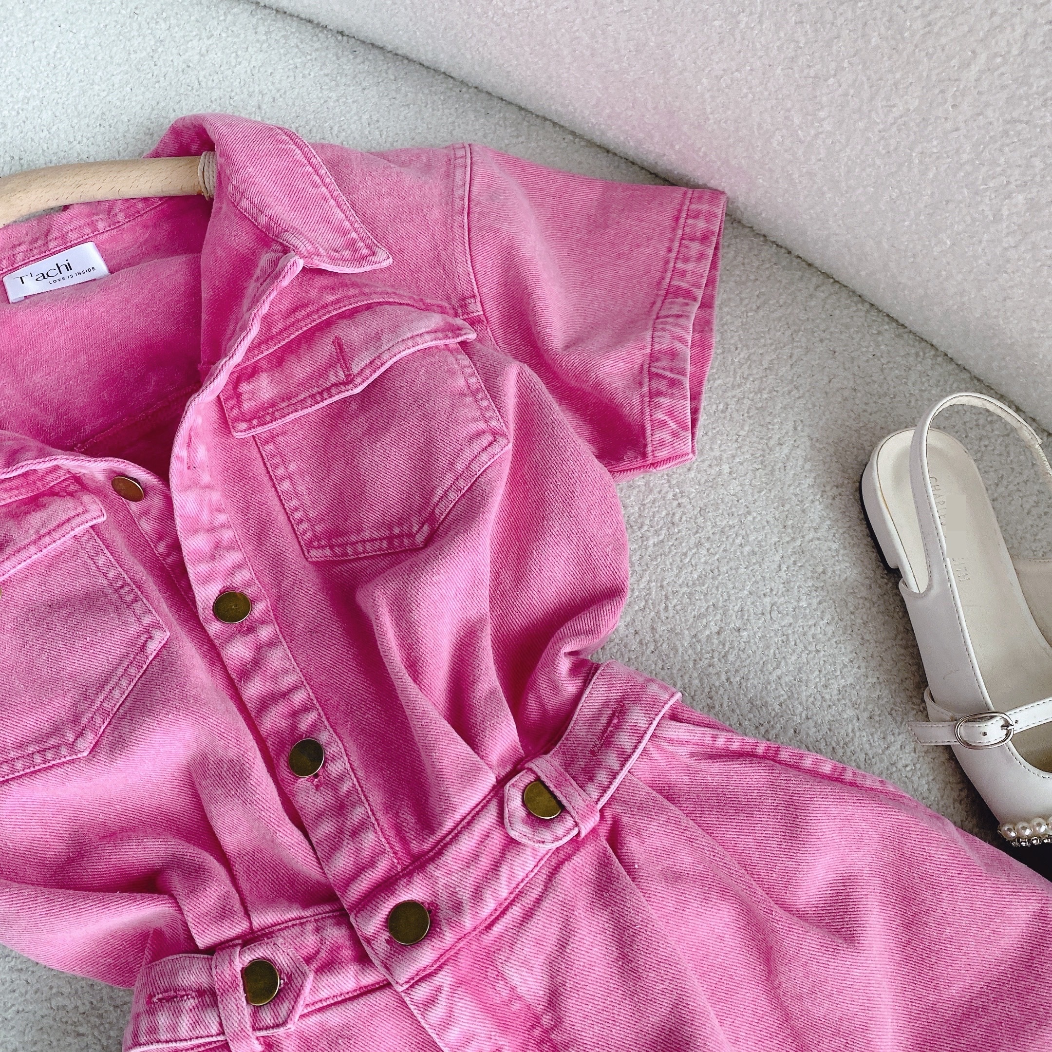 JUMPSUIT ĐỒ BAY NGẮN QUẦN SHORTS LƯNG CAO ỐNG RỘNG JEANS CỔ SƠ MI DENIM PLAYSUITS THỂ THAO ĐI TIỆC ĐI CHƠI DẠO PHỐ ĐI BIỂN