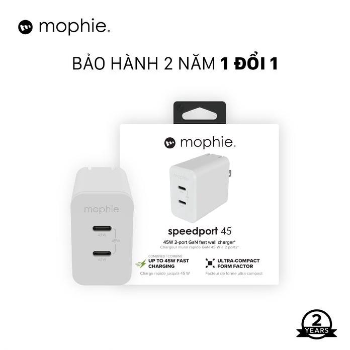 Sạc nhanh Mophie Power Delivery 45W GaN - Hàng chính hãng