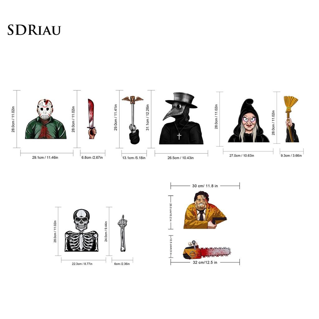 Miếng Dán Trang Trí Cửa Sổ Xe Hơi Họa Tiết Halloween Độc Đáo Diy