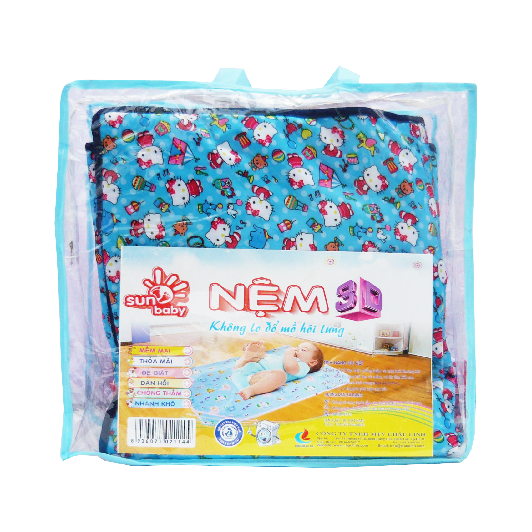 Nệm chống thấm 3D Sunbaby