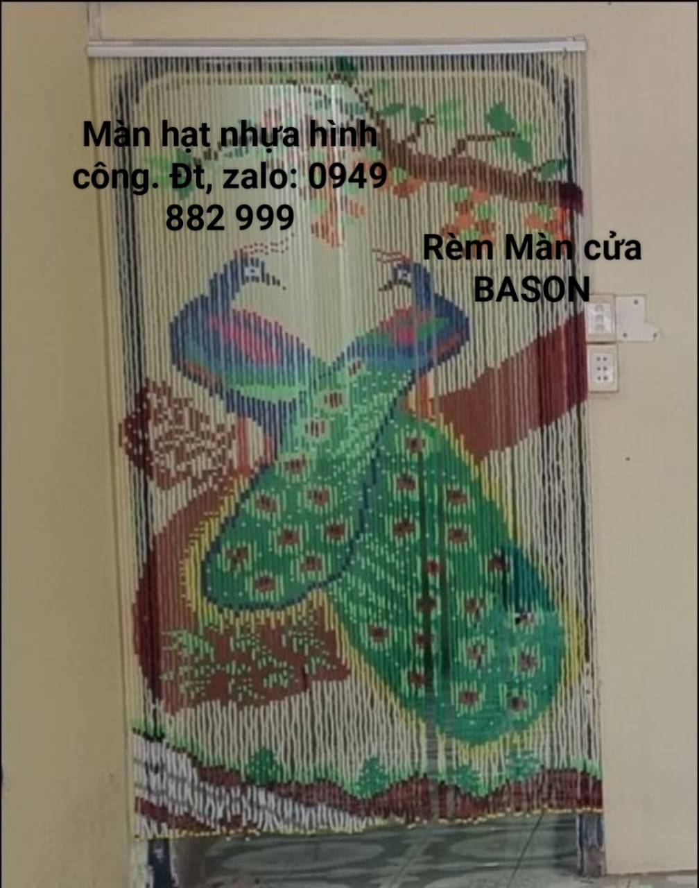 Màn Hạt Nhựa Hình Con Công