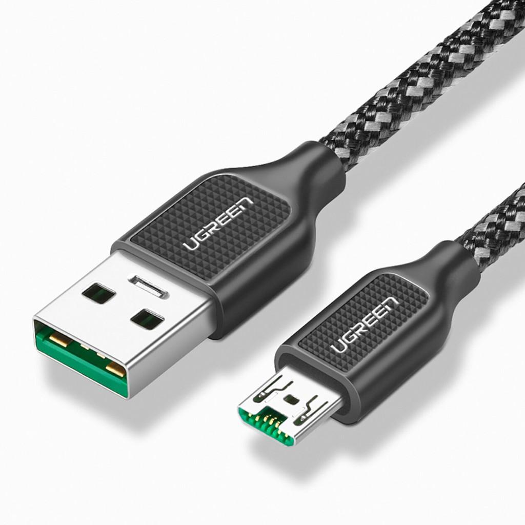 Cáp sạc nhanh Micro USB UGREEN US271 5V/4A cho Oppo R9 / Oppo R9S/ Oppo R11 / Oppo R11 Plus / F1 Plus dài 0.25m - 1m - Hàng chính hãng