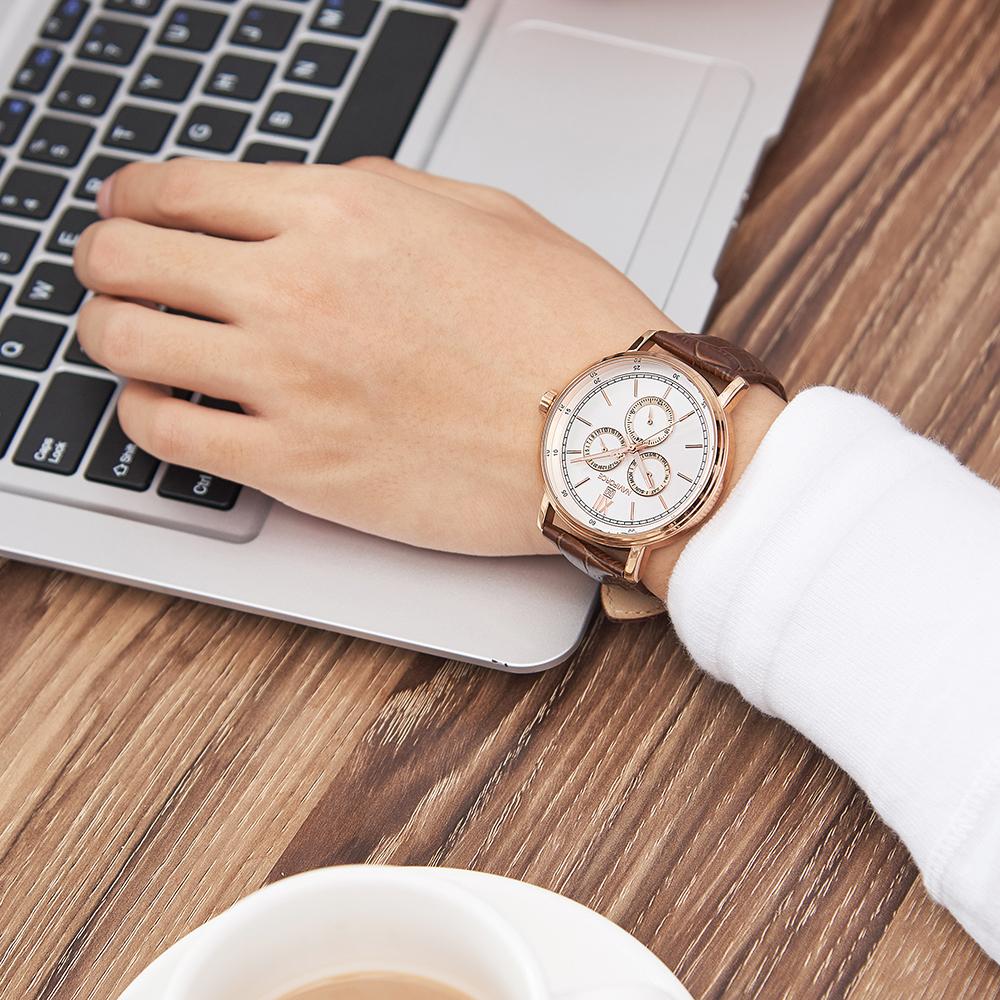 Đồng hồ đeo tay Quartz dây da NAVIFORCE NF3002