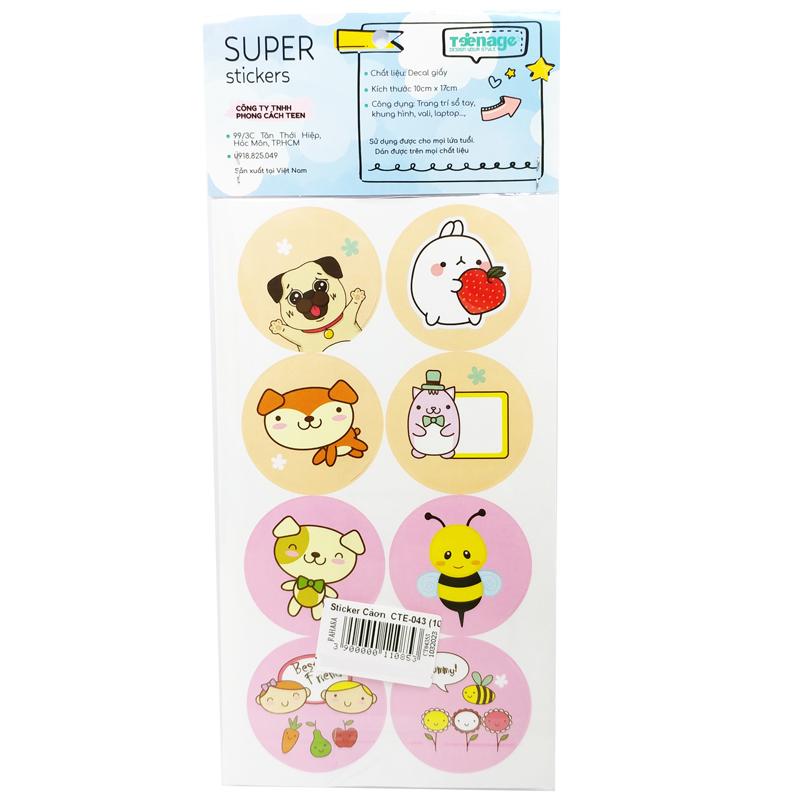 Sticker Trang Trí - Teenage CTE-043 (10 Tờ)