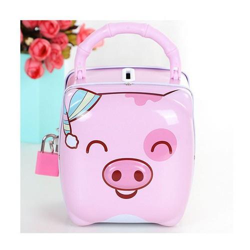 Két Sắt Mini Hình Heo Cho Bé Đựng Tiền Tiết Kiệm