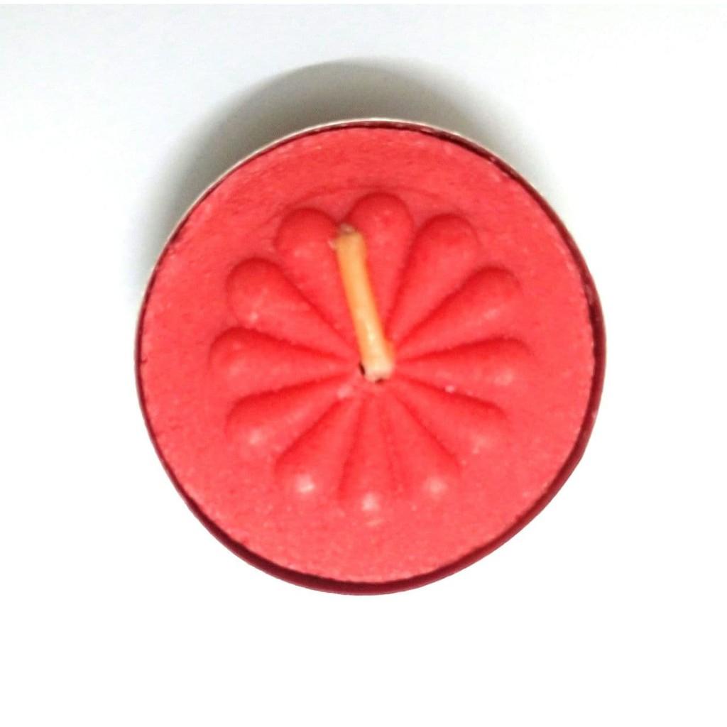 Nến viên tròn Tealight hình hoa mai - Cháy liên tục 2h - 3 màu trang trí