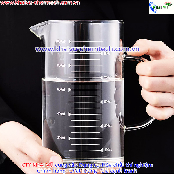 Cốc Thủy Tinh Có Vạch Chia Định Lượng 350ml, 500ml, 1000ml