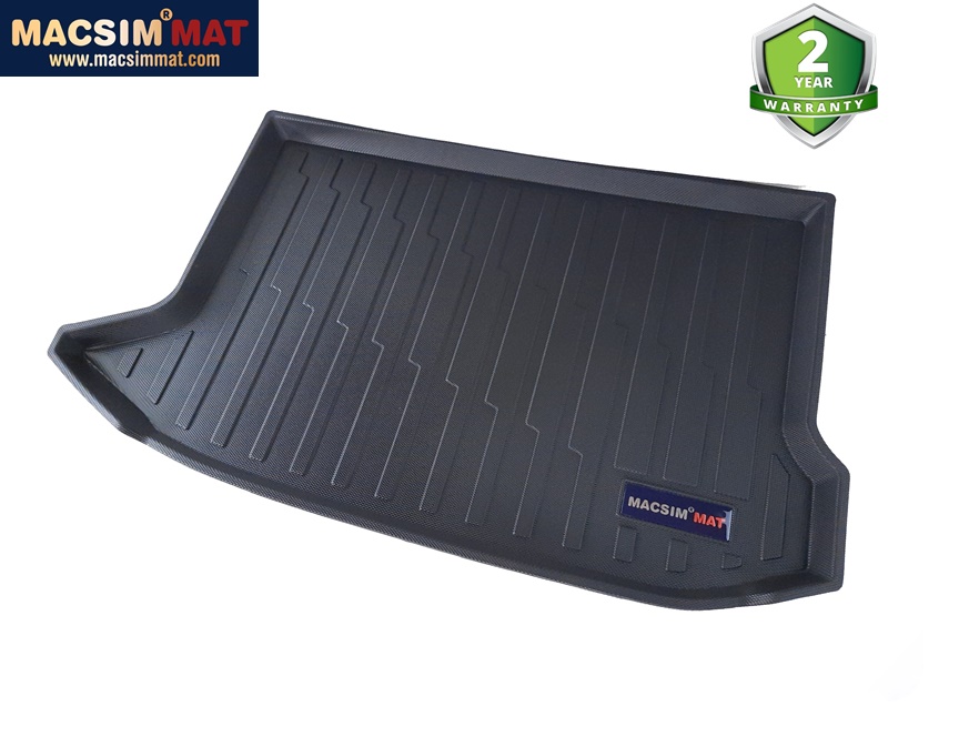 Thảm lót cốp xe ô tô dành cho Hyundai Kona 2018-đến nay nhãn hiệu Macsim chất liệu TPV cao cấp màu đen(DT007-1)