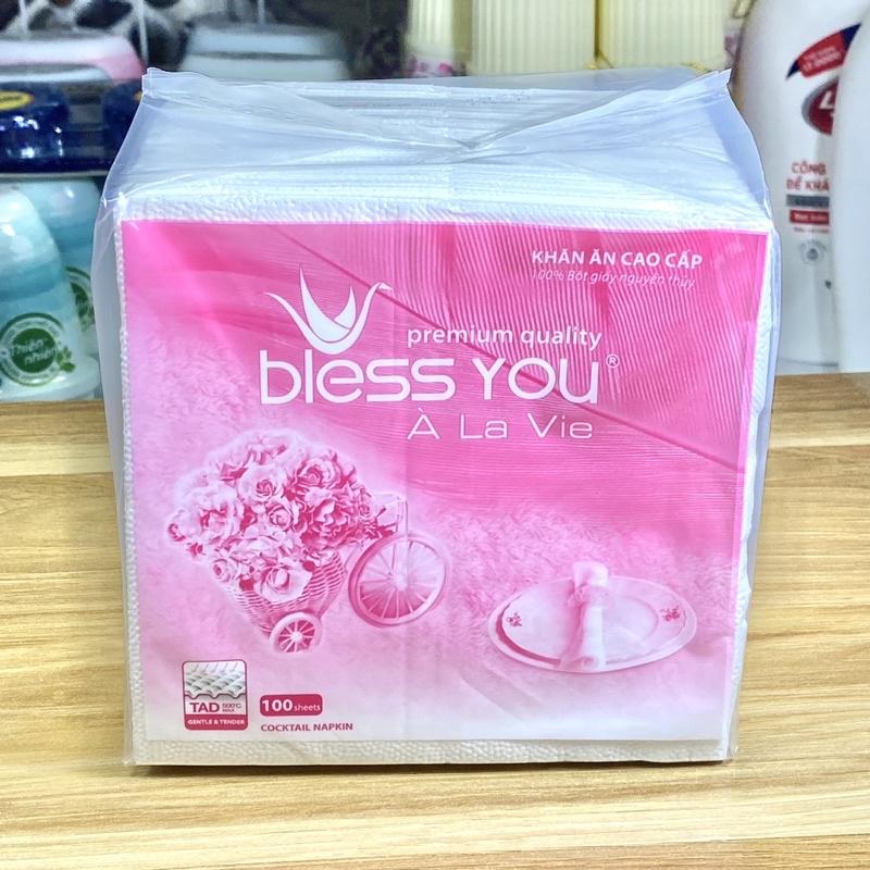 Khăn giấy ăn Bless You À La Vie Paper Napkin gói 100 tờ 230x230 mm